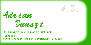 adrian dunszt business card